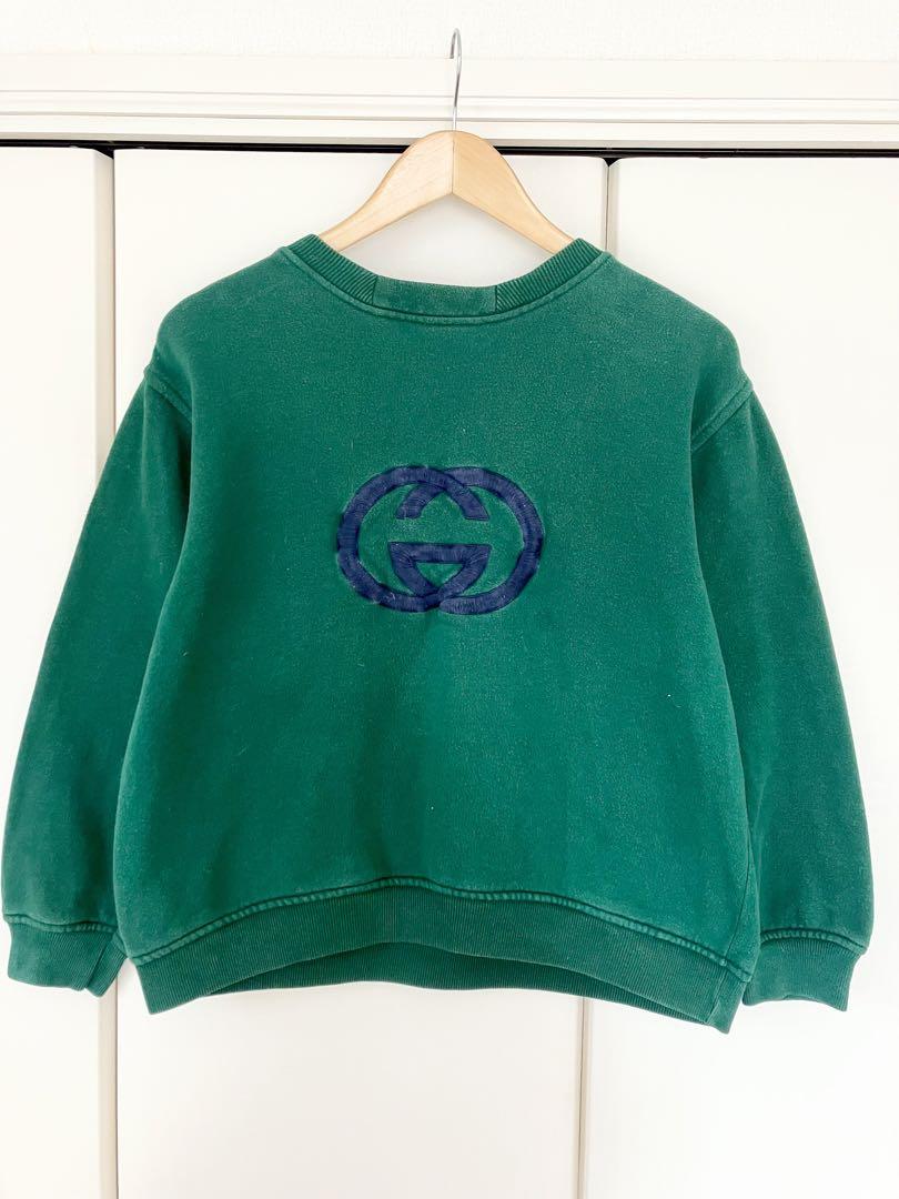 【GUCCI】スウェット(S) ヴィンテージ　古着　グリーン