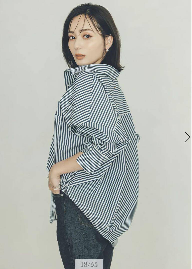 【anuans】スタンダードシャツ(NAVY)