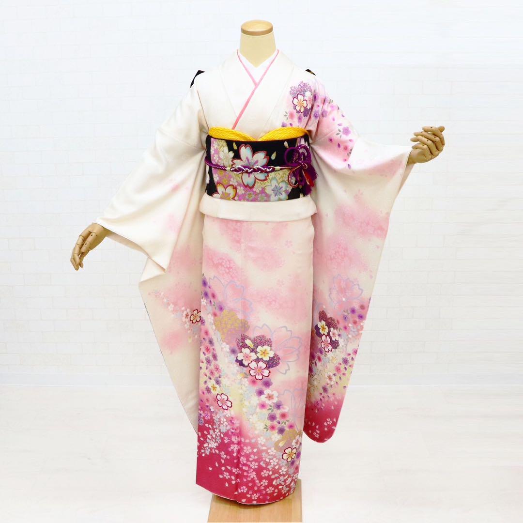 振袖 中古 販売 白 正絹 ピンク 桜 成人式 結婚式 結納 着物 振袖 中古 販売 白 正絹 ピンク 桜 成人式 結婚式 結納 着物