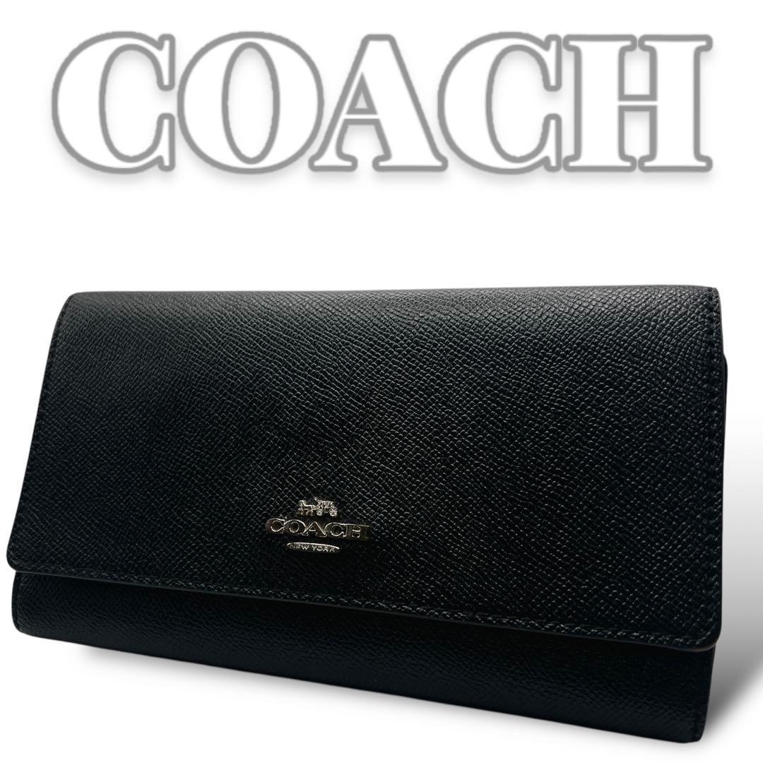 COACH レザー ブラック メンズ 長財布 5156