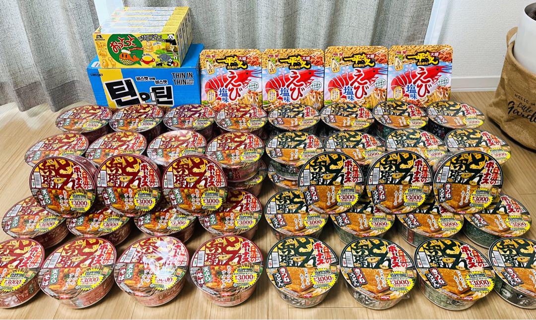 【お買得】カップ麺 お菓子 アミューズメント景品 まとめ売り どん兵衛54個等