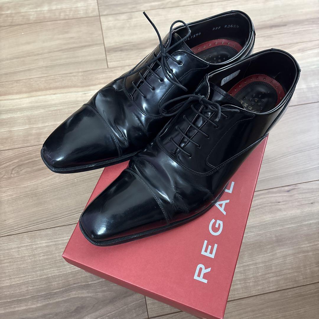 REGAL ブラックレザー 26.5cm