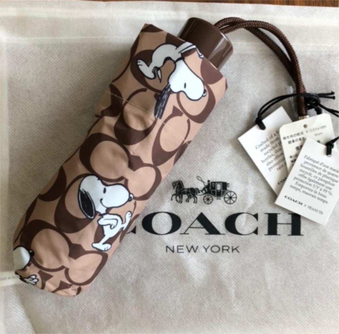 2022人気の 新品 coach×PEANUTSスヌーピ 傘 - 傘