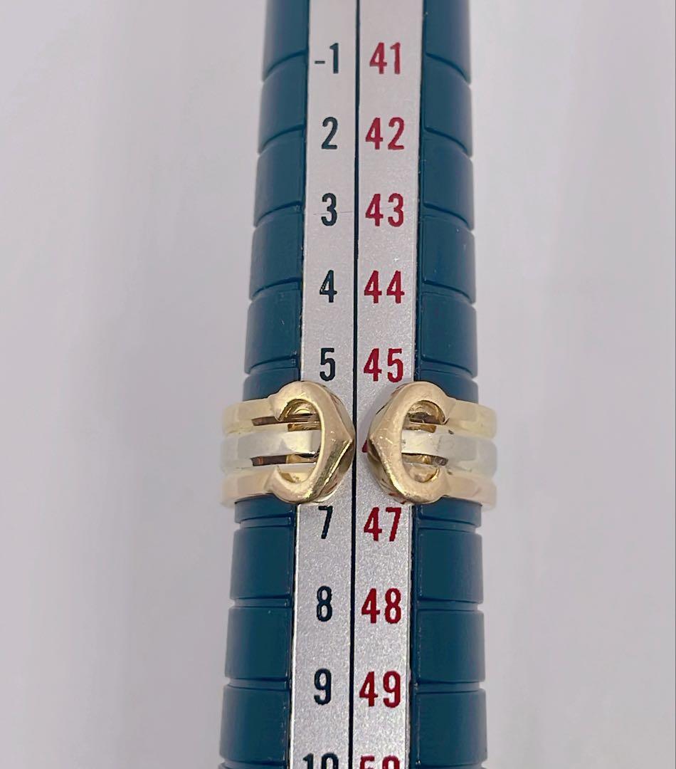 激安✨カルティエ2Cリング750 スリーカラー トリニティ#48