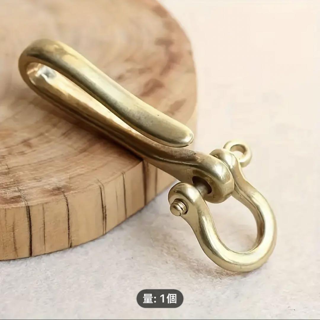 お値下げ　真鍮製フック型レザー金具 5.5cm