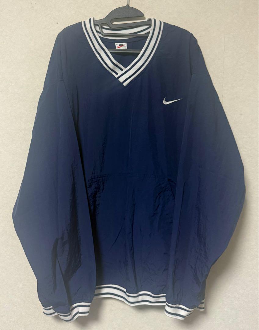 90s〜00s NIKE プルオーバーナイロンジャケット 刺繍ロゴ XXL