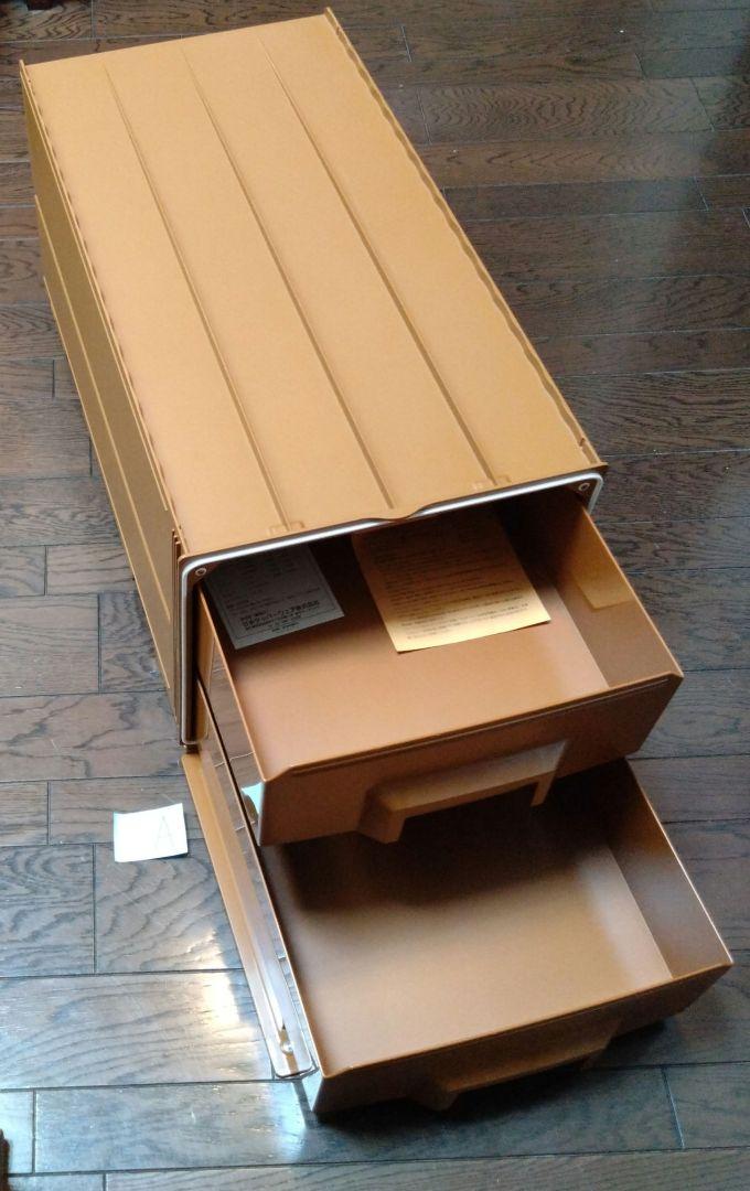 専用　タッパーウェア　スーパーチェスト　セピア　２段引出し オンラインショップ スーパーチェスト タッパーウェア 2段