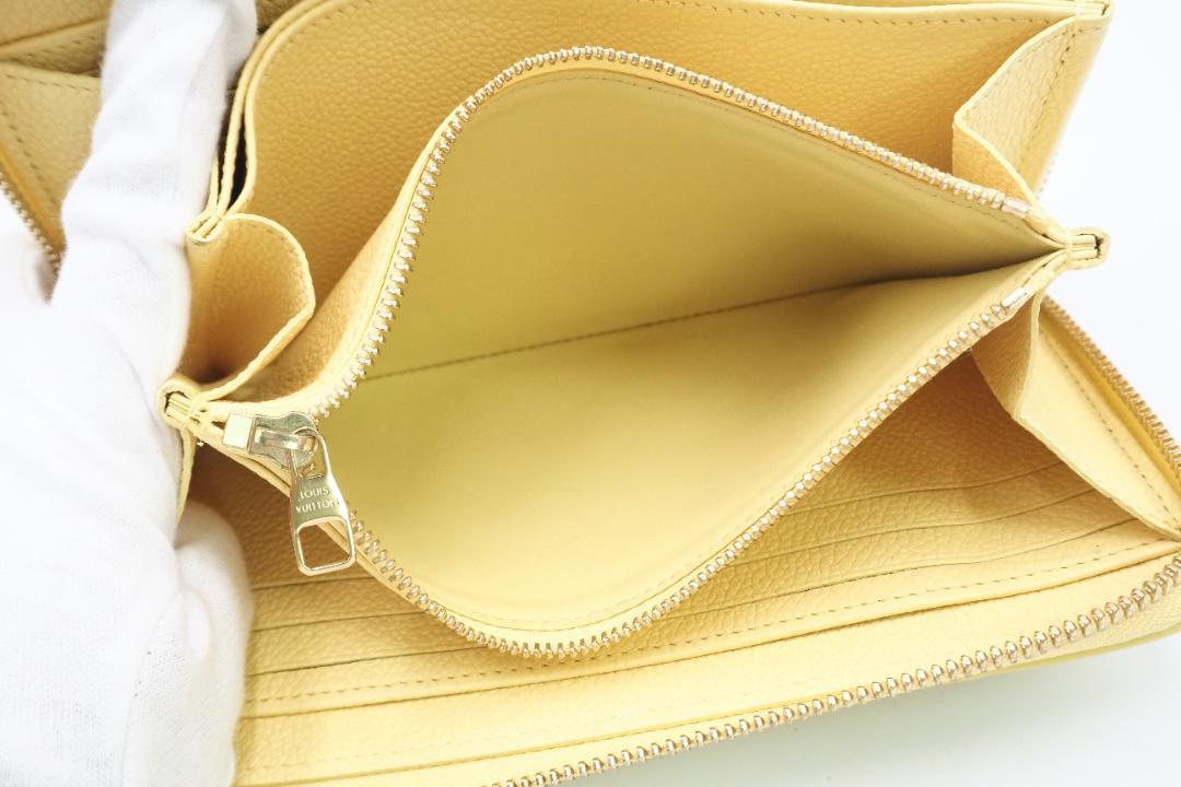 LOUIS VUITTON ラウンドファスナー長財布 アンプラント イエロー