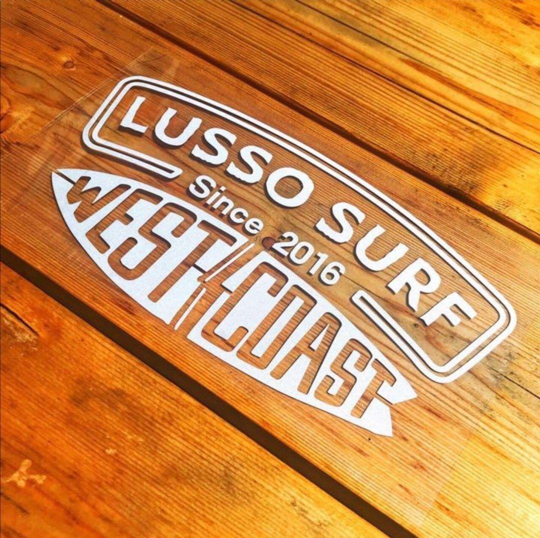 西海岸系☆LUSSO SURF 防水ステッカー ホワイト ロンハーマン