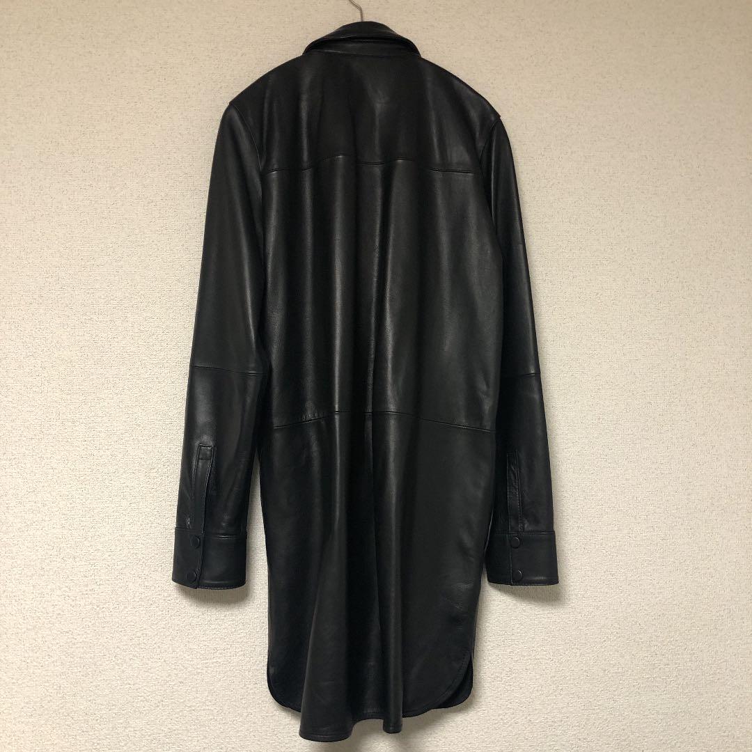正規品在庫 レア ZARA ラムスキン リアルレザーシャツジャケット ワンピース M PKNfZ-m68852676340 超激安定番