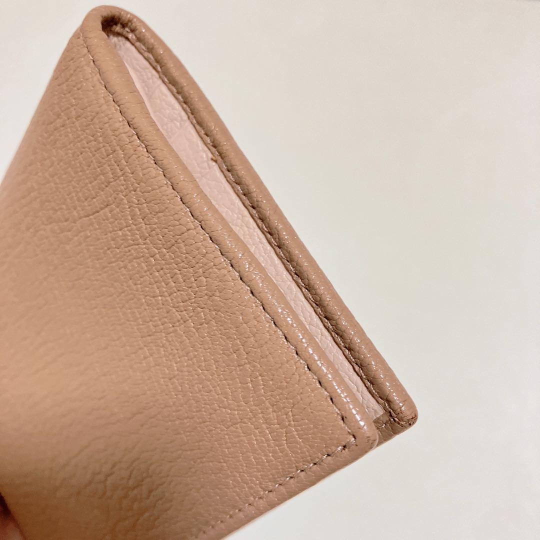 miu miu 二つ折り財布 リボン ミニ財布 ミニウォレット バイカラー-