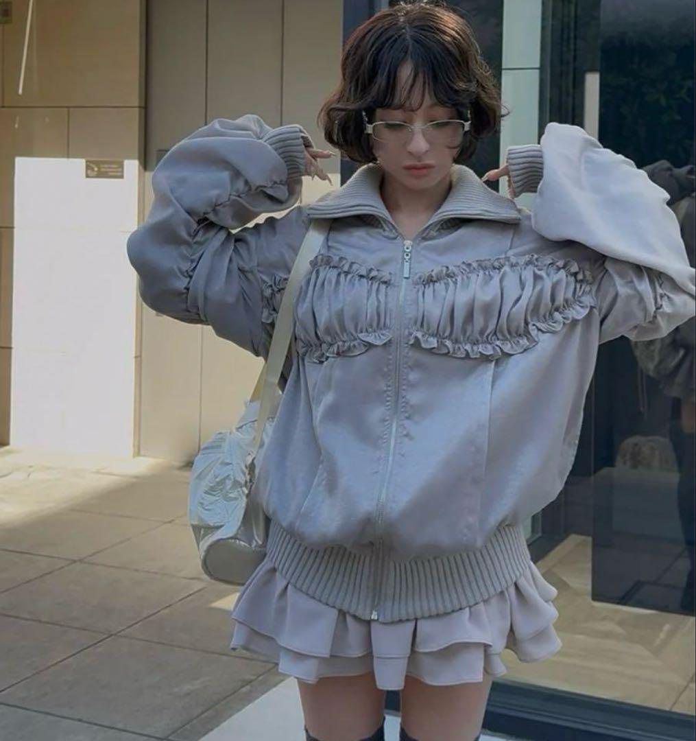 ribbon gather lib blouson｜PELLICULE | ぺリキュール