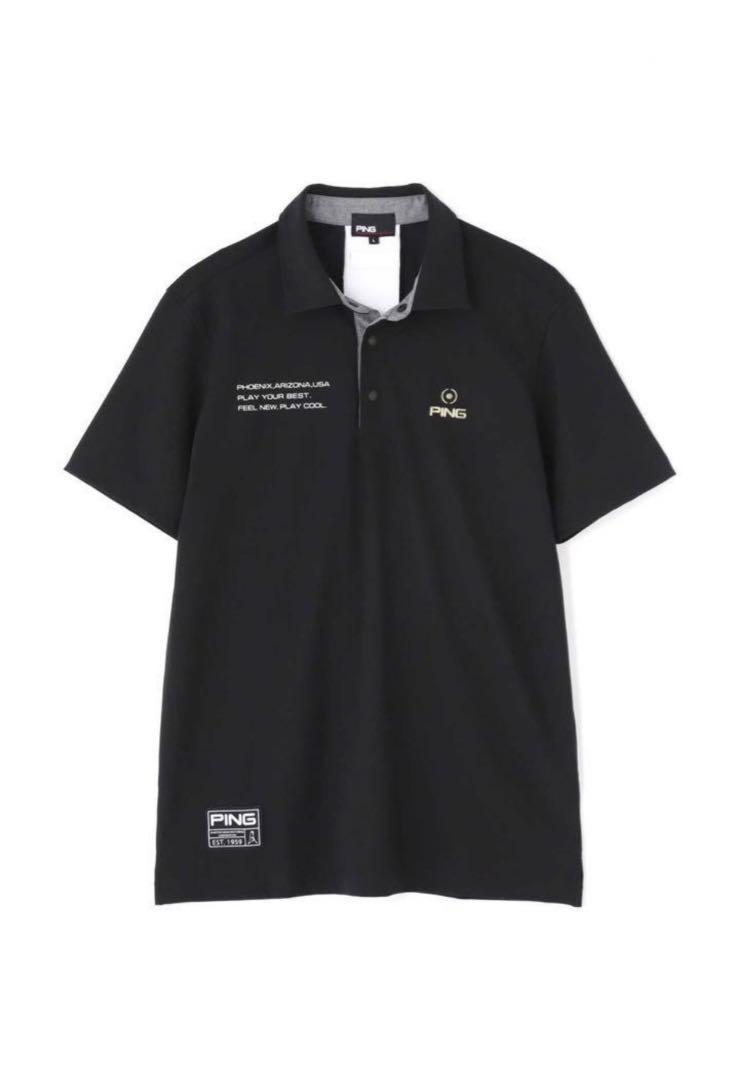【PING APPAREL】半袖ポロシャツ ＜GOLD＞ (MENS) ブラック