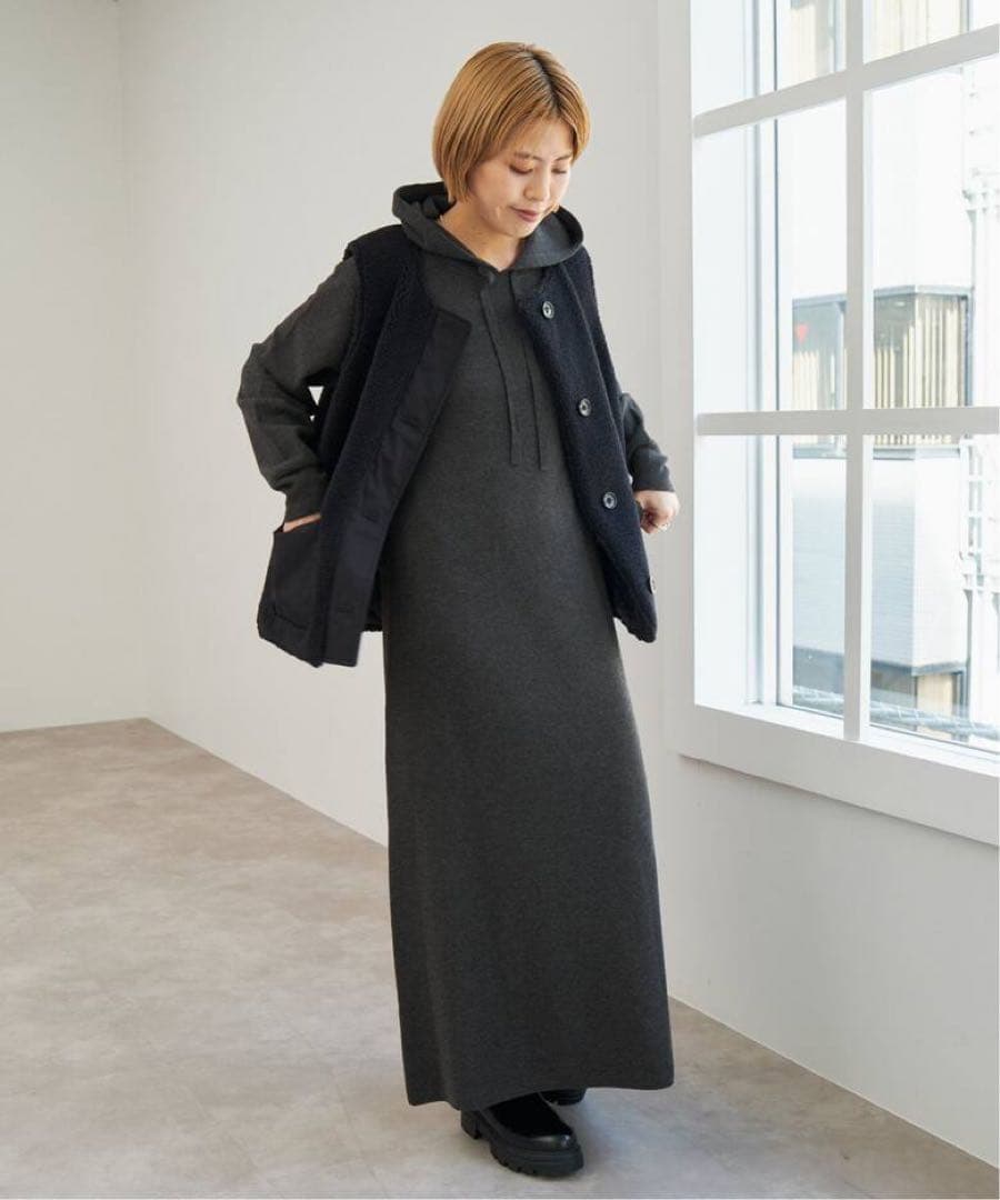 2024⭐︎美品⭐︎Spick and Span フーテッド ニットロングワンピース