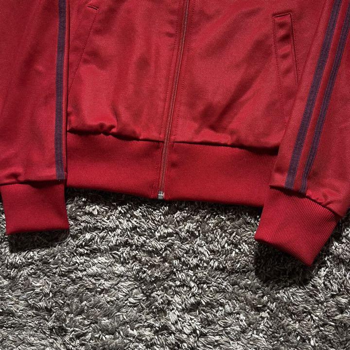 Fred perry トラックジャケット　赤ジャージ　袖ライン ロゴ刺繍