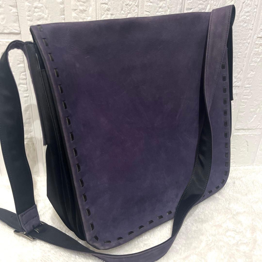 MK MICHELKLEIN スウェード ショルダーバッグ 紫MK MICHEL KLEIN