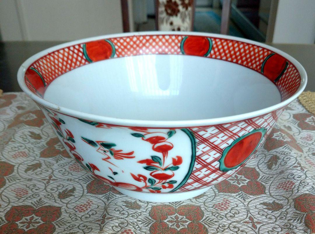 美品　未使用 有田焼 赤絵 大鉢 静山窯 有田焼 源右衛門窯 赤絵菊絵 鉢（源右衛門窯）｜エンニチ