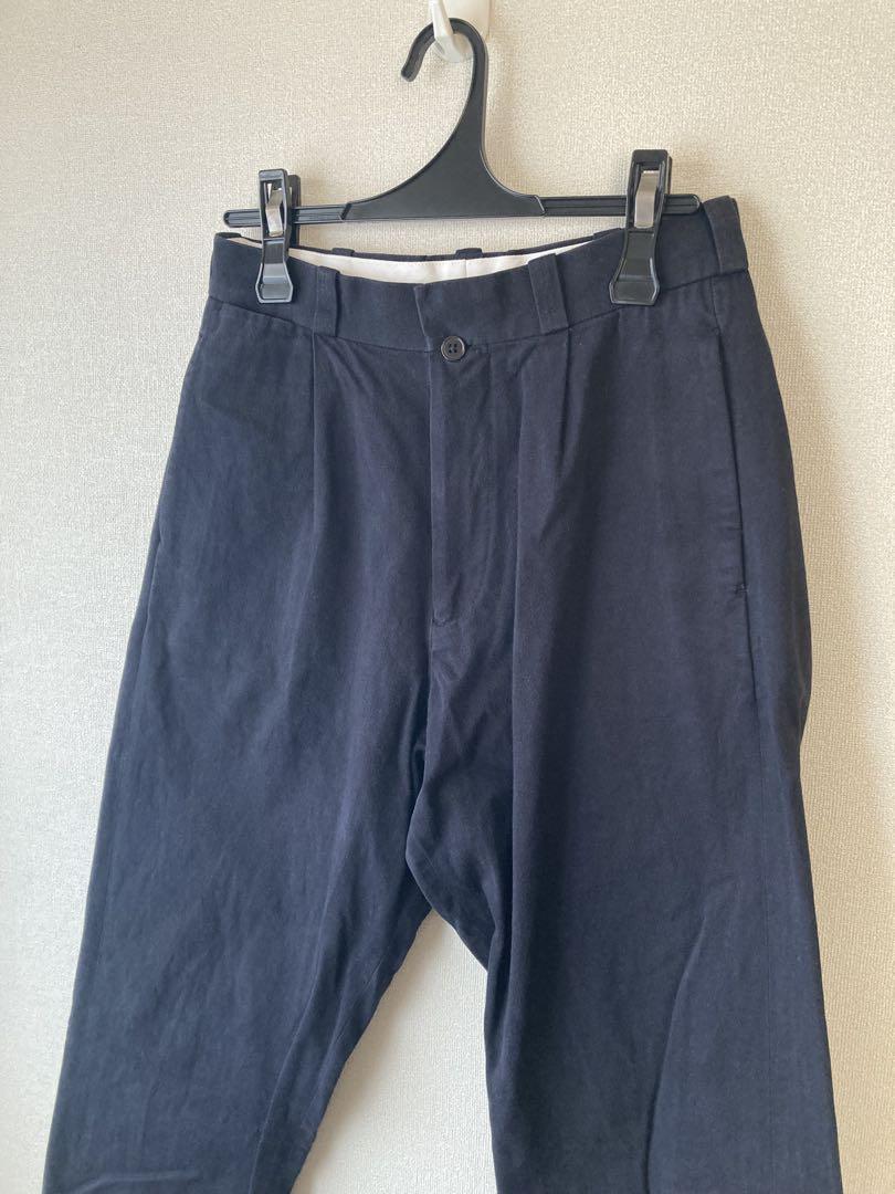 YAECA タックテーパードパンツ　ブラック