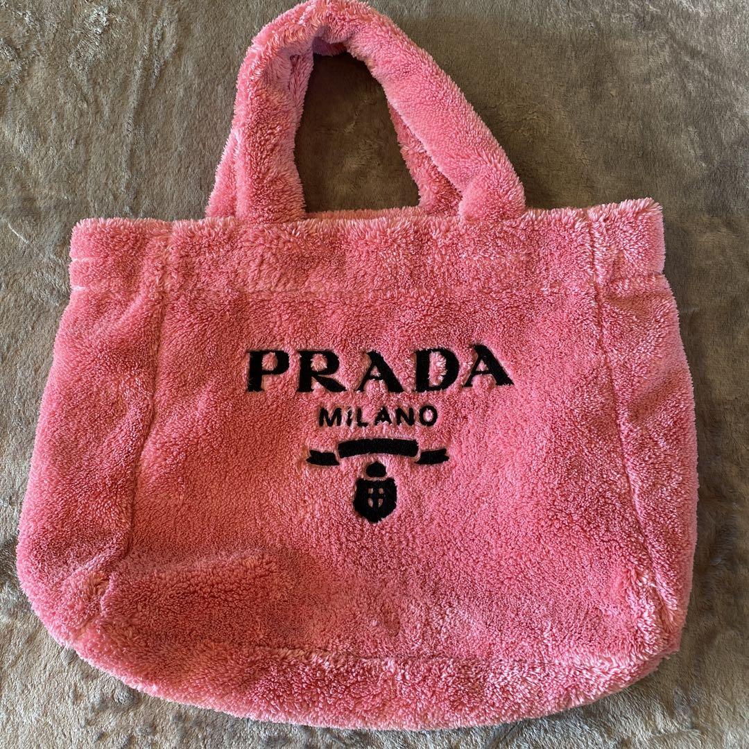 PRADA / プラダ SPUGNA デイリートート　ピンク　☆極美品