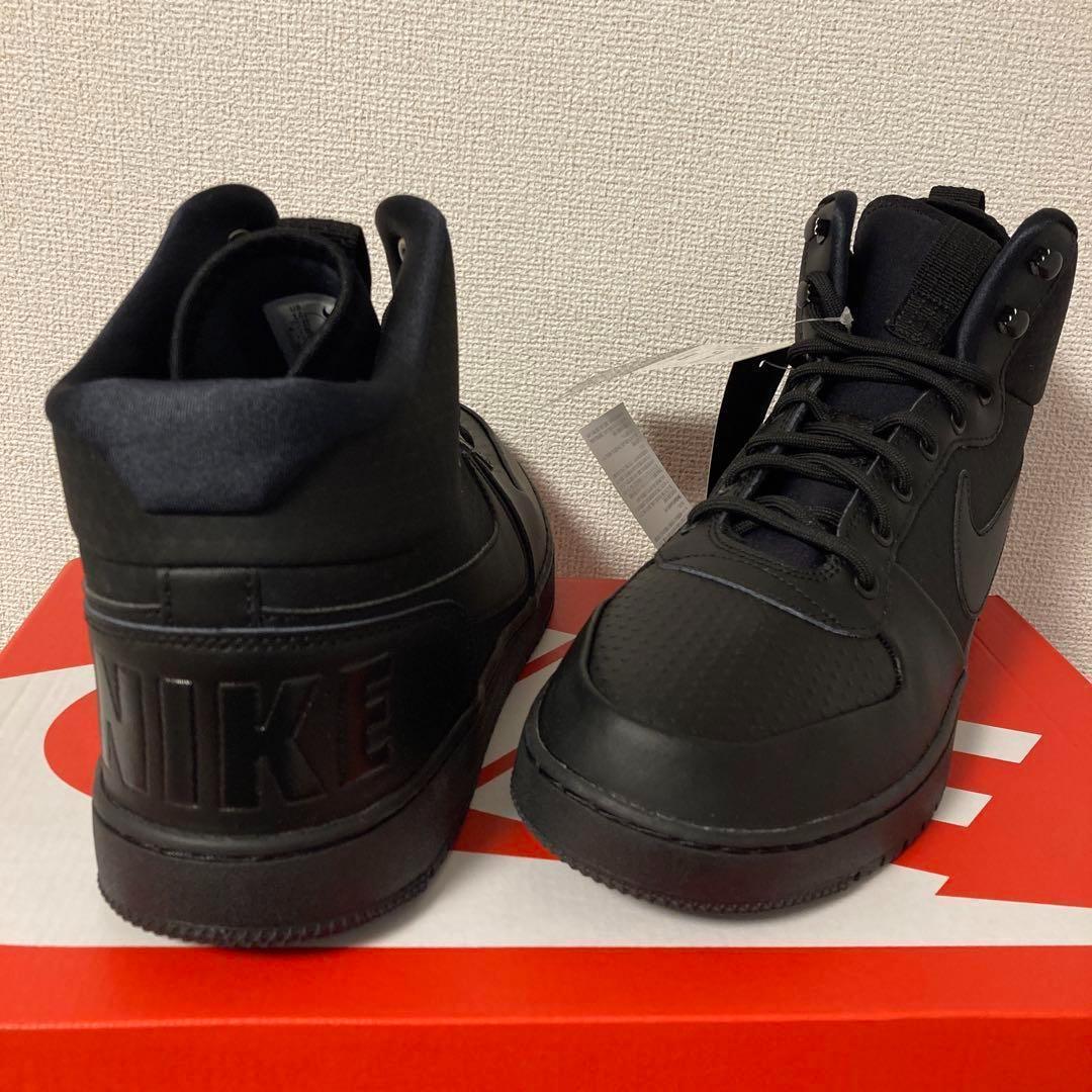 NIKE COURT BOROUGH MID WINTER 30cm ブラック黒 Nike Court Borough Winter Mid Triple Black for Sale