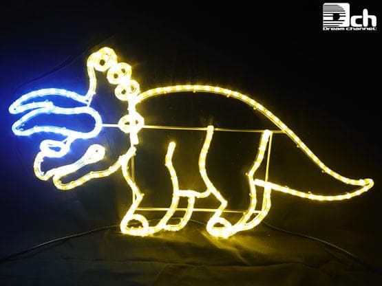 トリケラトプス 恐竜 イルミネーション モチーフ ライト 屋外使用