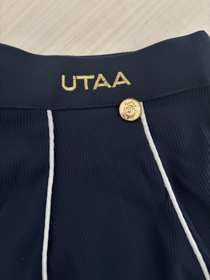 【数量限定】旧モデル在庫処分セールを開催します！ UTAA /フレアースカート/ゴルフウェア/S、XSサイズ/ネイビー ゴルフ レディースウェア