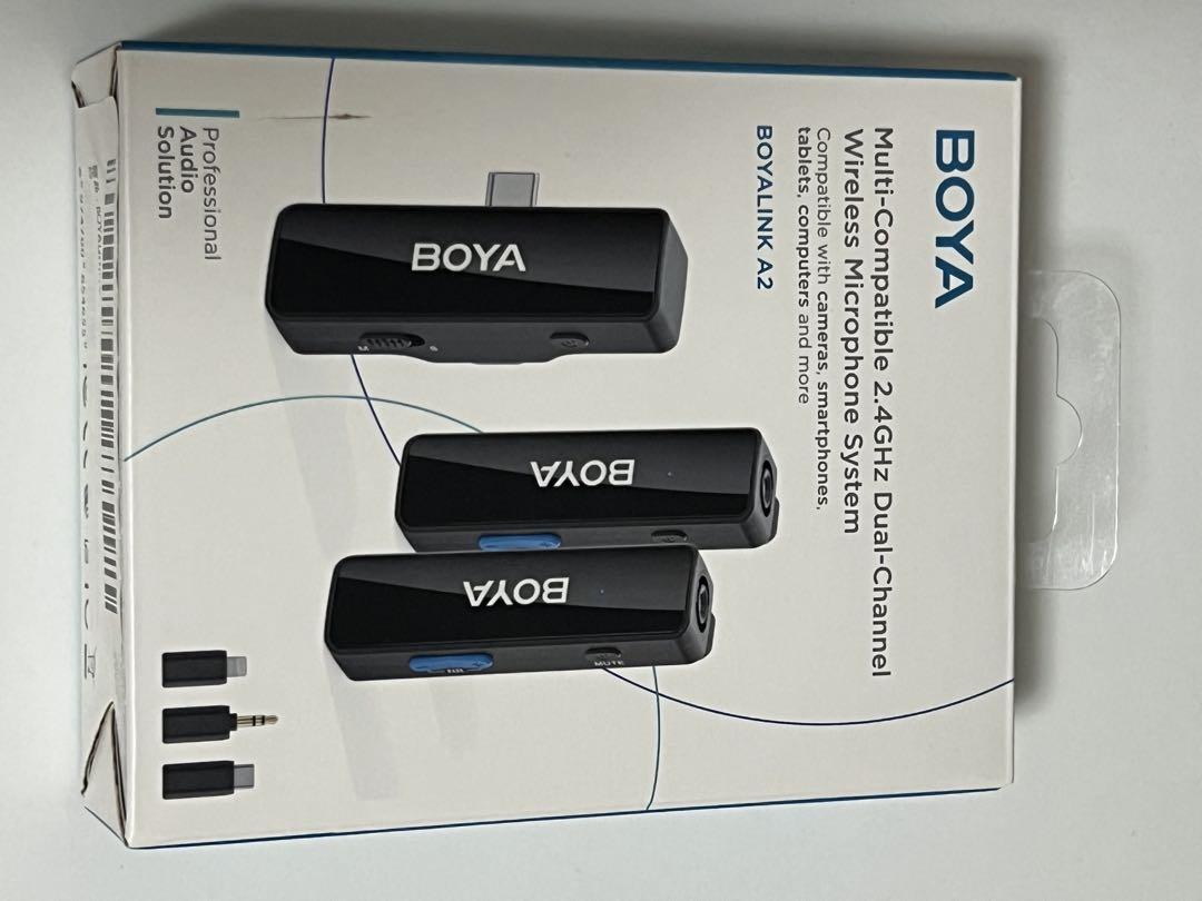 【超美品】BOYALINK A2ワイヤレスマイク　ピンマイク無線ラベリアマイク