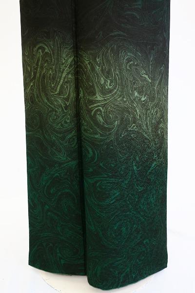 専用　未使用品 訪問着 袋帯 帯揚 帯締４点セット 墨流 黒 深緑 身丈170㎝