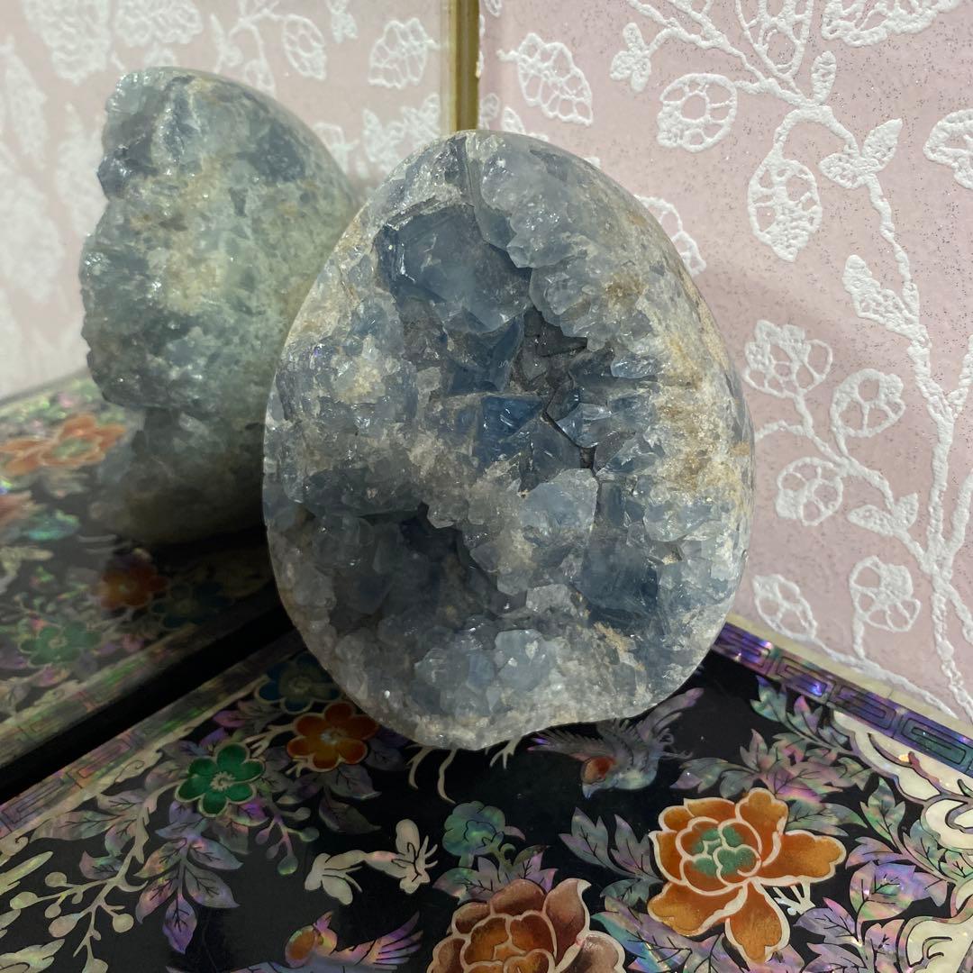 ヒーリングストーン セレスタイト天青石卵形 NEXPOTALLINN_EU