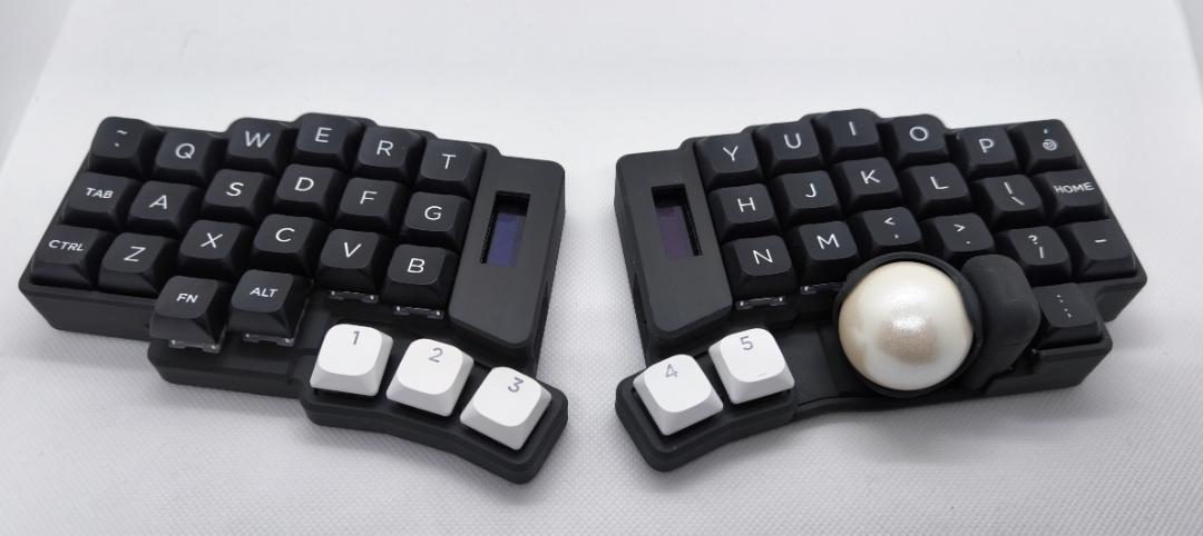 Keyball44 ケース （ケースマウント型）マットブラック/マットホワイト