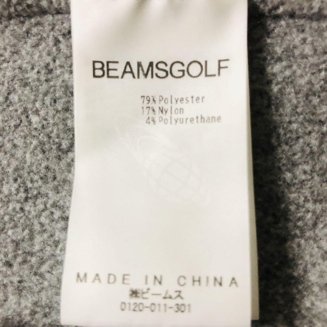 【美品】ビームスゴルフ BEAMS GOLF ゴルフウェア ベスト Lサイズ BEAMS GOLF ビームスゴルフ ジップベスト グレー系 L ゴルフ