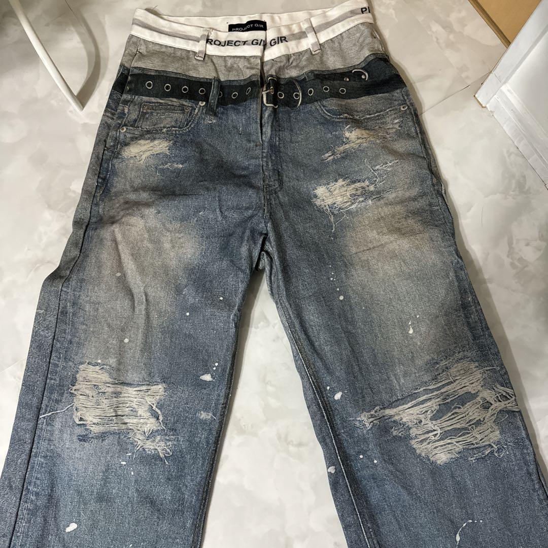 PROJECT/ GR プロジェクト gr ペインテッド デニム