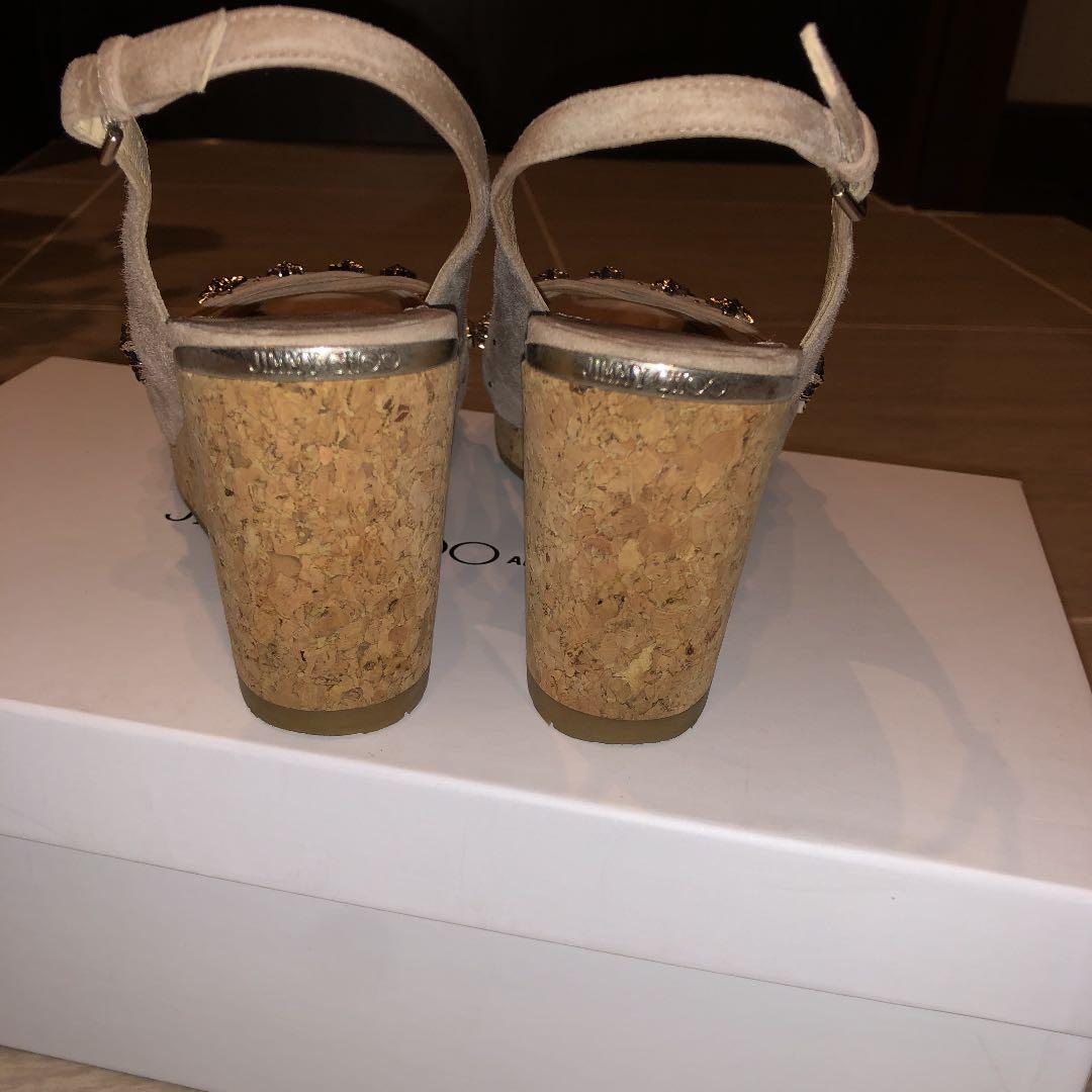 JimmyChoo スタースタッズウェッジサンダル35 | une3.net