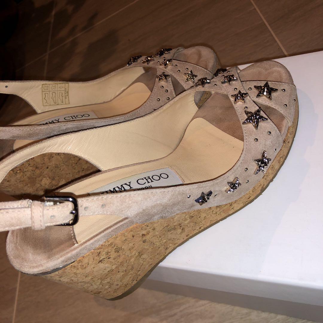JimmyChoo スタースタッズウェッジサンダル35 | centraldoepirs.com.br