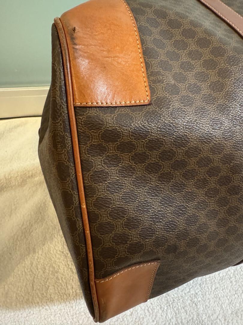 CELINE ブラウンレザーボストンバッグ