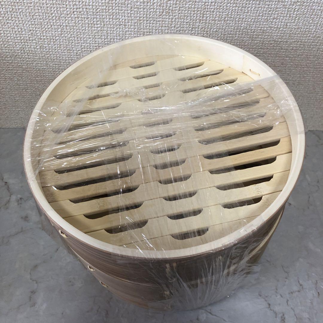 照宝 せいろ 24cm 2段 蒸し板 照宝 竹せいろ二段 蒸し板セット24cm | 中華街 照宝