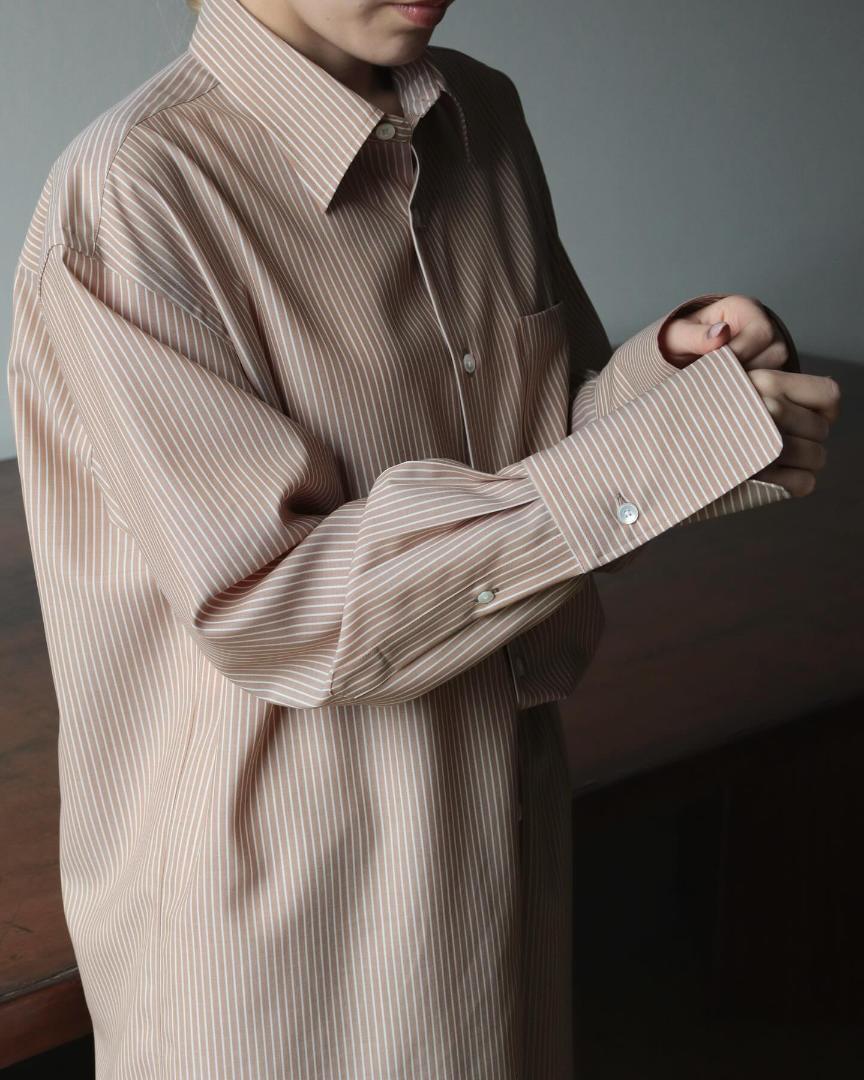 トップス AURALEE SUPER FINE WOOL STRIPE SHIRT