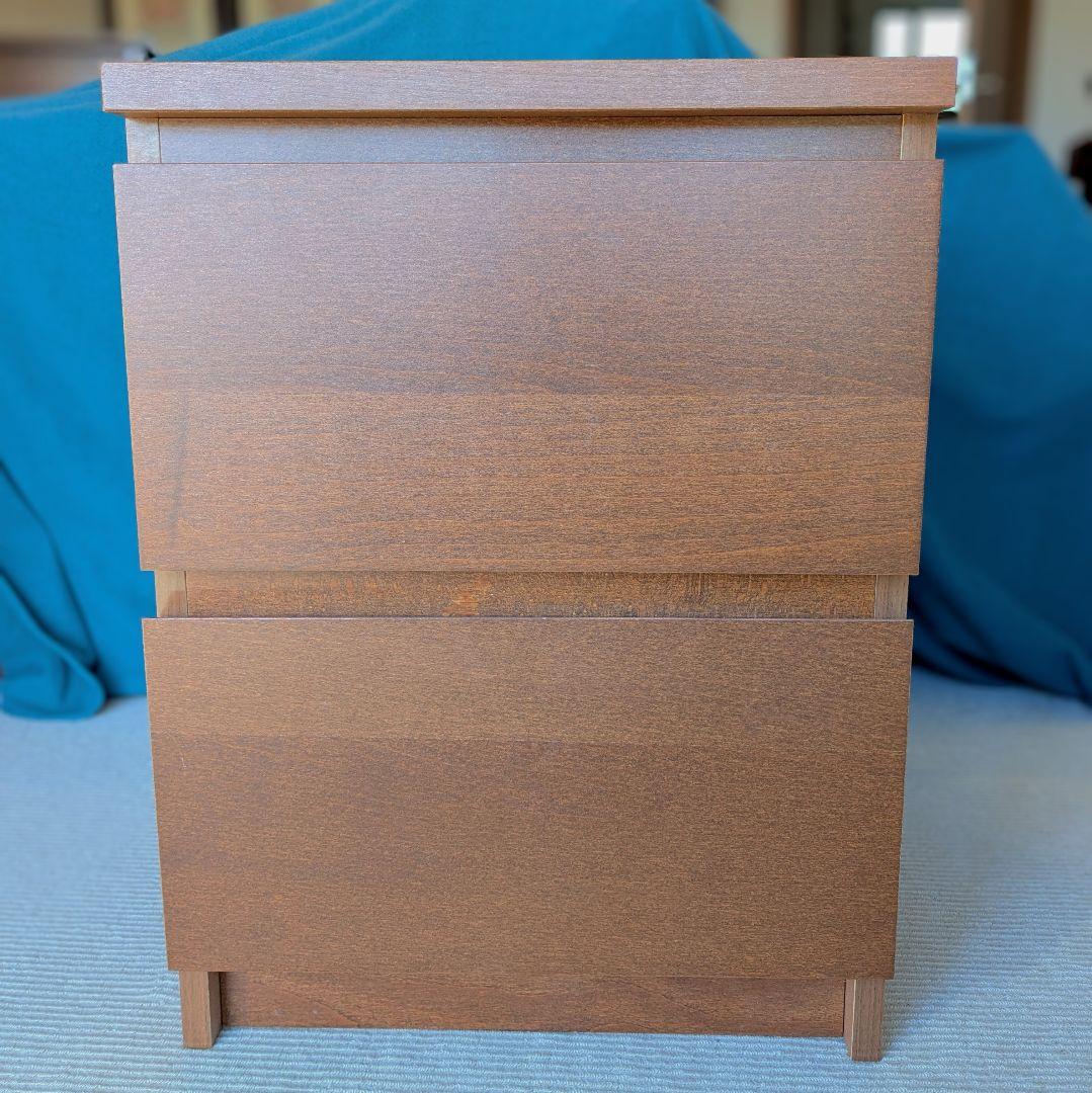 イケアIKEA マルムMALM チェスト引き出し2段 完成品 スイス購入カラー