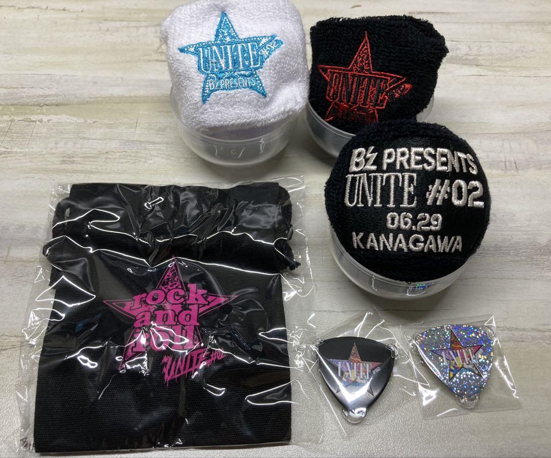 B'z UNITE #02 限定グッズセット　リストバンド3つ　ピックパッジ