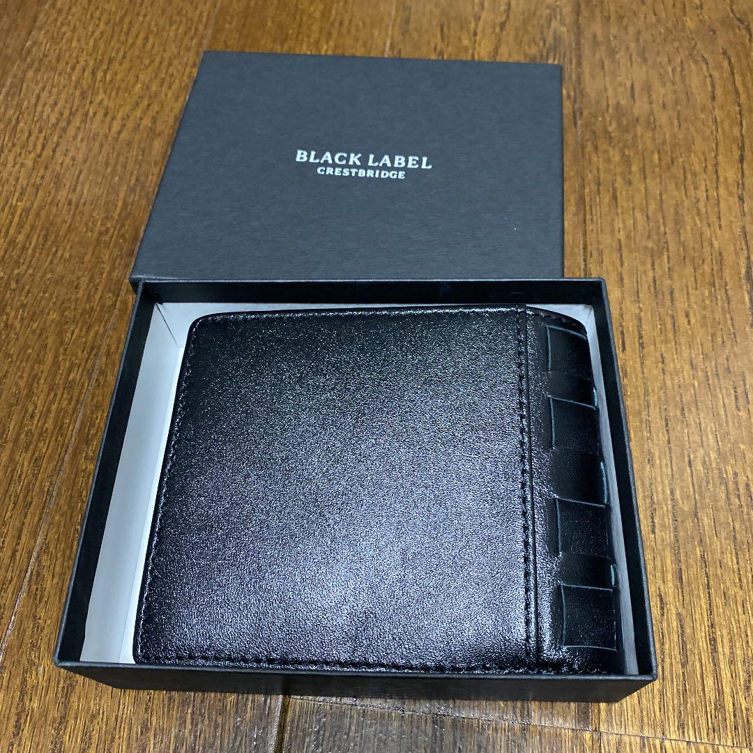ブラックレーベルクレストブリッジ 編み込み レザー二つ折り財布 - メルカリ ブラックレーベルクレストブリッジ 編み込み レザー二つ折り財布 - メルカリ