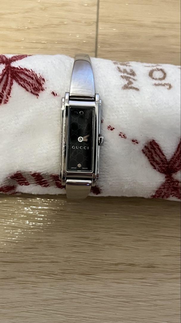 GUCCI クォーツ時計 スクエア　ブラック