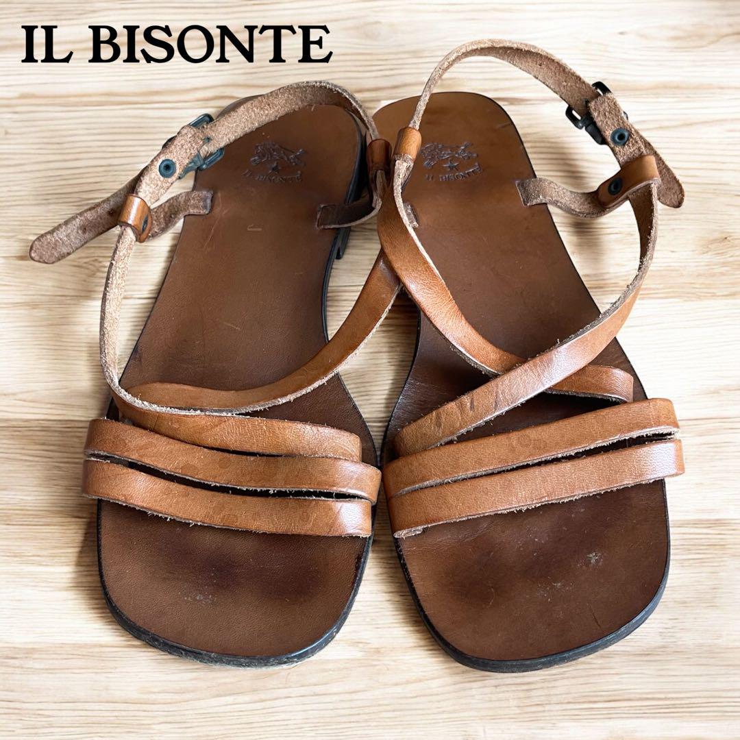 IL BISONTE イルビゾンテ　レザー　サンダル　36 ブラウン