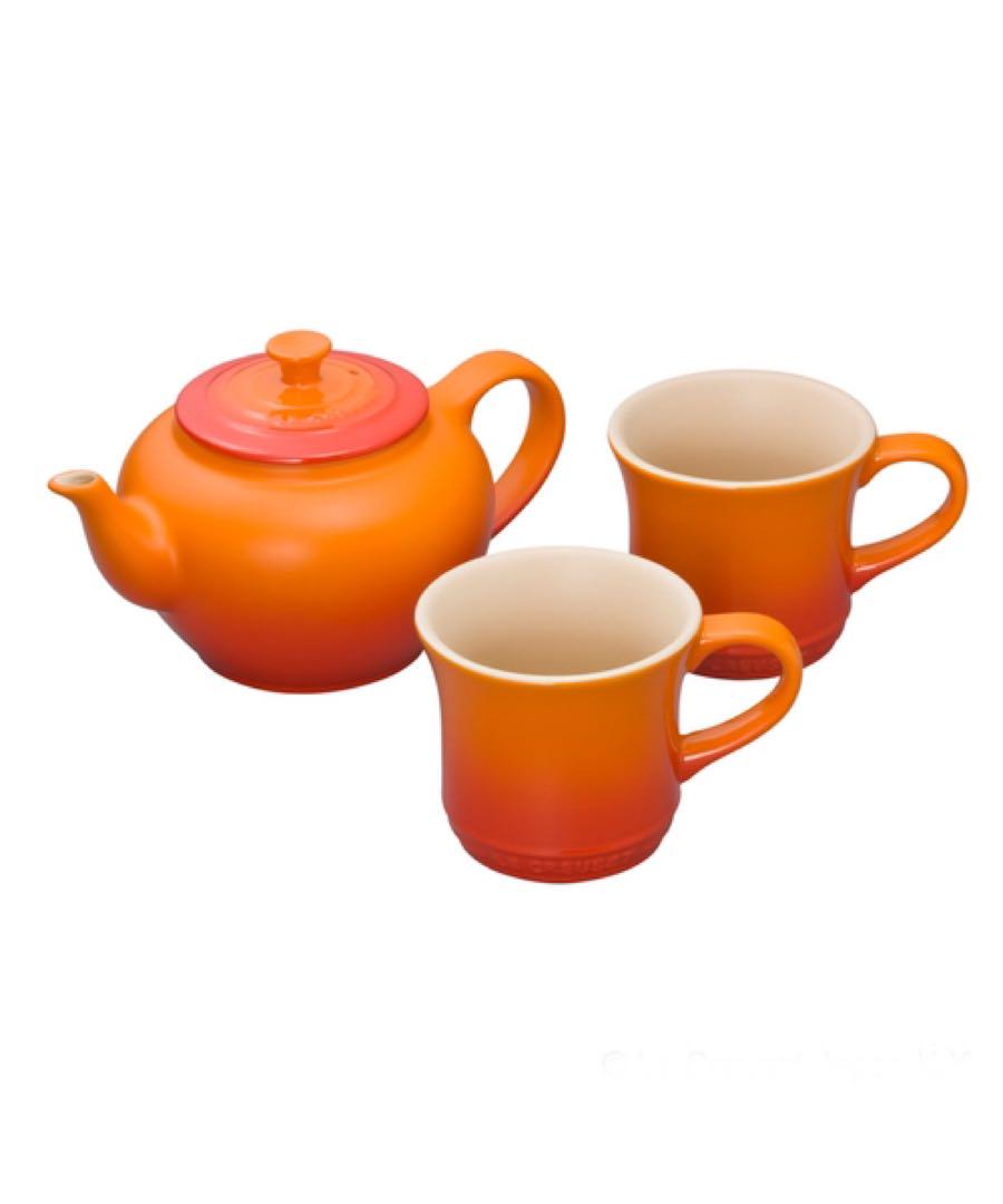 ルクルーゼ Le Creuset ティーポットセット オレンジ 4,500円