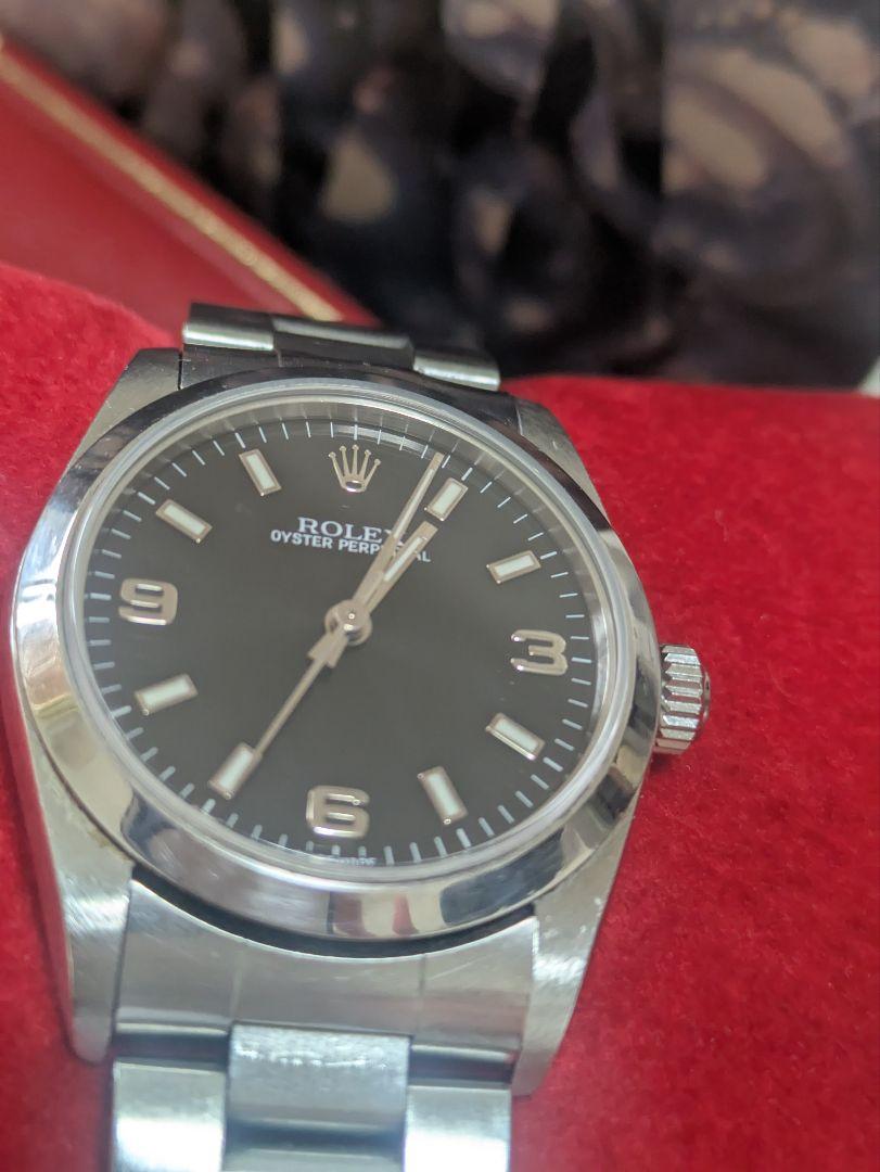 Rolex オイスターパーペチュアル　ブラック　ボーイズ　77080