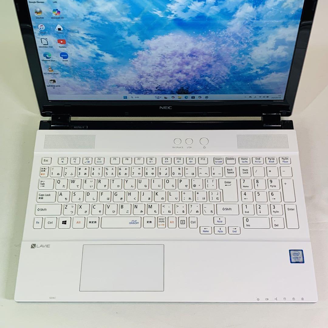 Core i7✨SSD1TB✨32GB✨カメラ✨NEC✨ホワイト✨ノートパソコン