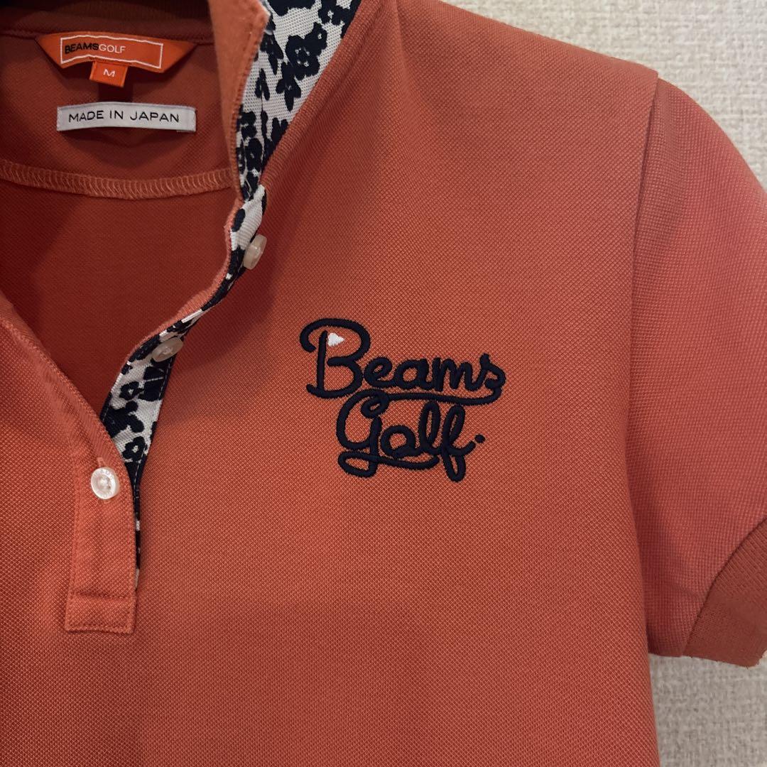 Beams Golf ビームスポロシャツ M オレンジ - メルカリ