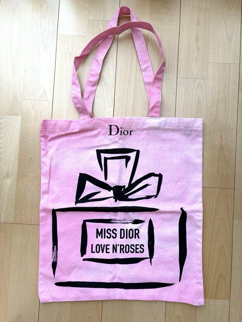 ☆T☆　Christian Dior　エコバッグ ピンク キャンバス ☆T☆ Christian Dior エコバッグ ピンク キャンバス
