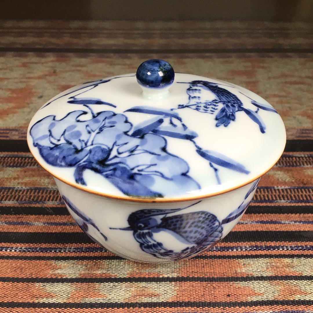 『行楽うー特価』たち吉蓋付お茶茶碗5客