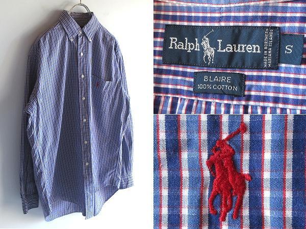 Ralph Lauren ラルフローレン　BLAIRE 長袖　BDシャツ　刺繍 Ralph Lauren - RalphLauren ラルフローレン 刺繍ロゴ チェック