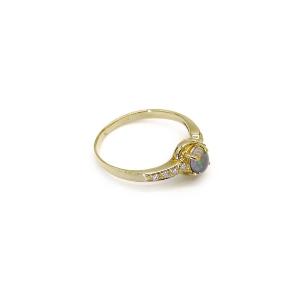 18ct. オパール ダイヤモンド リング 18金 指輪 12号 Y04368